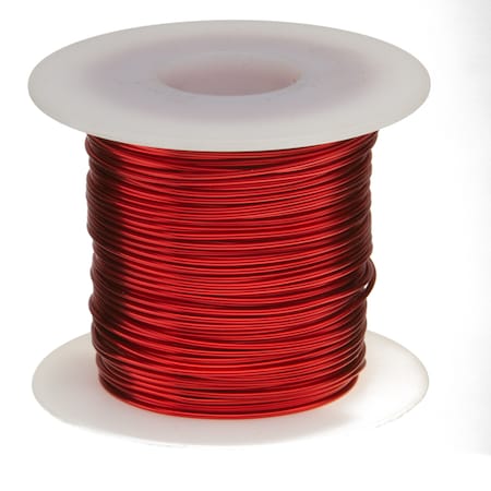 Magnet Wire, Heavy Build Enameled Copper Wire, 14 AWG, 1.0 Lbs, 79' Length, 0.0675 Diameter,Red